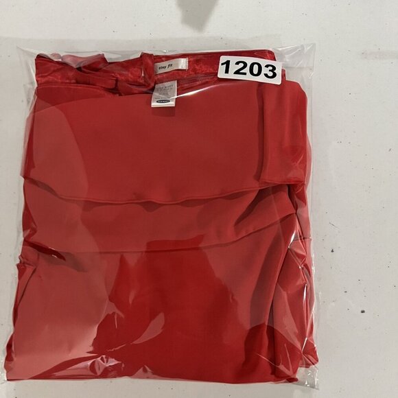 Old Navy Tiny Fit Womens 2X Red Silky Tiered Ruffle Camisole Satin Beachy Top - Picture 12 of 12